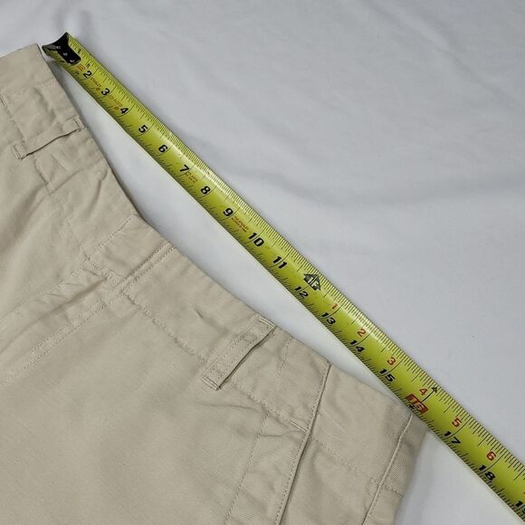 12 GAP Linen Cotton 5" khakis 4 pocket khaki tan neutral SHORTS XL extra large - Picture 8 of 10